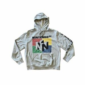 Nintendo 64 Gray Graphic Hoodie - Size XL